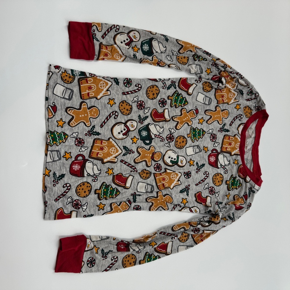 Little Sleepies Christmas Pajama Set Kids Size 5/6 Long Sleeve Matching Set Holi - Picture 2 of 10